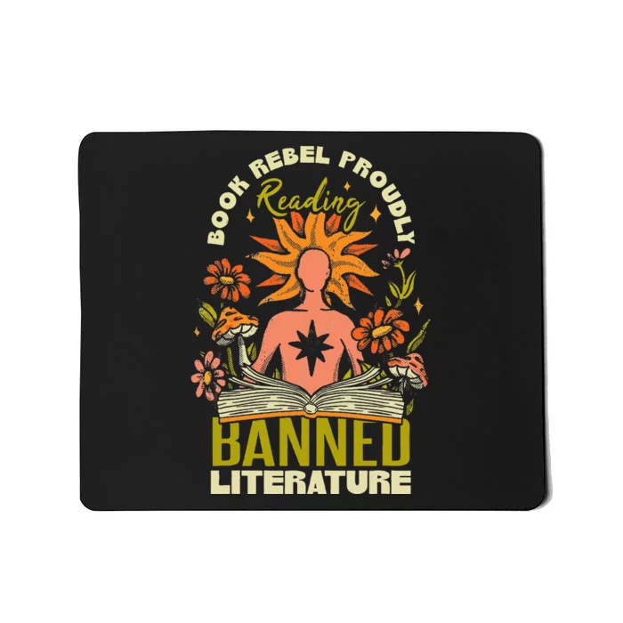 Proudly Reading Banned Literature Banned Books Mousepad