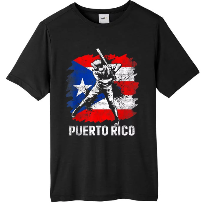 Puerto Rican Baseball Player Puerto Rico Flag Baseball ChromaSoft Performance T-Shirt