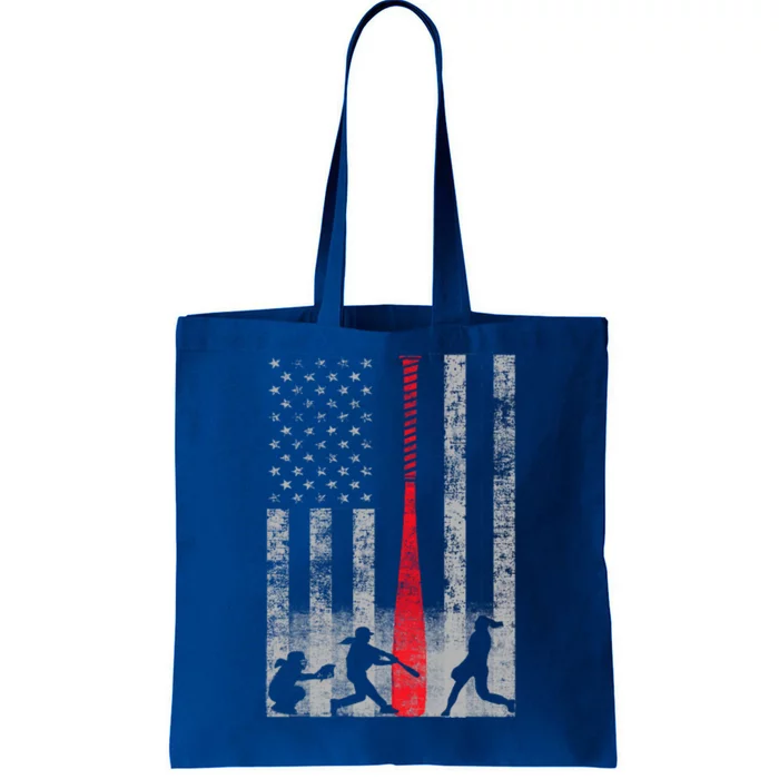 Patriotic Red Bat Softball Flag Great Gift Tote Bag