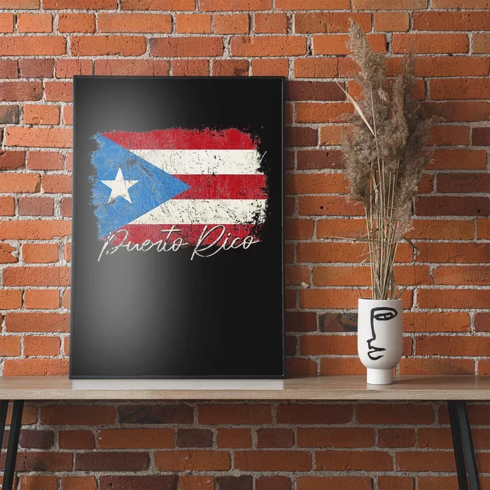 Puerto Rico Boricua Vintage Puerto Rican Flag Pride Poster