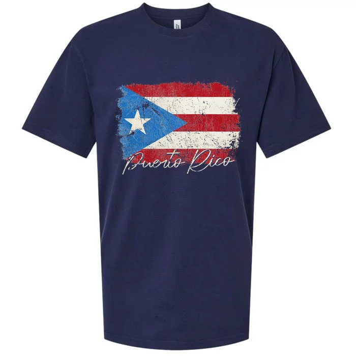 Puerto Rico Boricua Vintage Puerto Rican Flag Pride Sueded Cloud Jersey T-Shirt