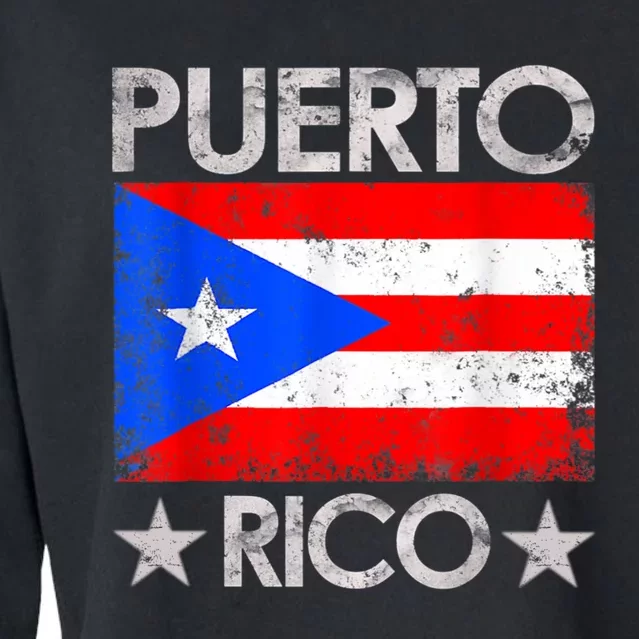 Puerto Rican Baseball Player Puerto Rico Flag Baseball Cropped Pullover Crew