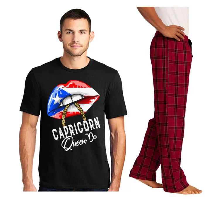 Puerto Rico Capricorn Queen December Birthday Flag Pajama Set