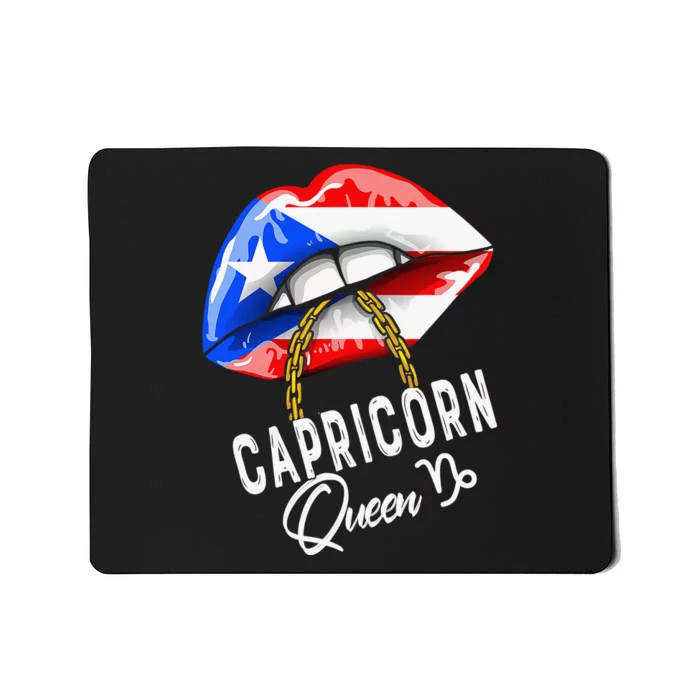 Puerto Rico Capricorn Queen December Birthday Flag Mousepad