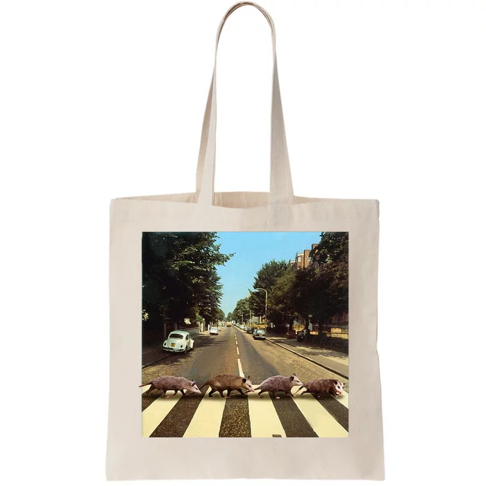 Possums Road Crossing Parody Opposum Lover Tote Bag