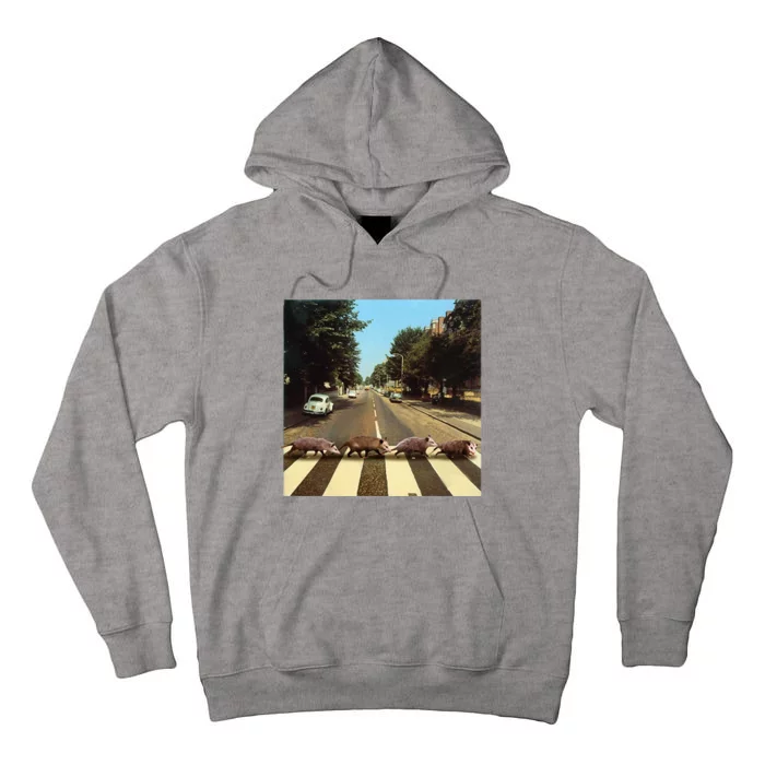 Possums Road Crossing Parody Opposum Lover Tall Hoodie