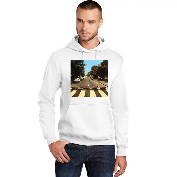 Possums Road Crossing Parody Opposum Lover Hoodie