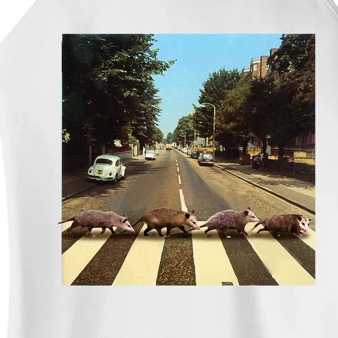 Possums Road Crossing Parody Opposum Lover Women’s Perfect Tri Rocker Tank