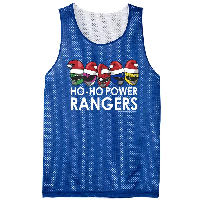 Power Rangers Christmas Group Shot Line Up Hoho Rangers Funny Gift Mesh Reversible Basketball Jersey Tank