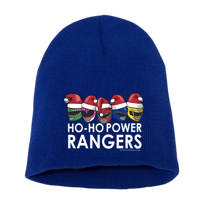 Power Rangers Christmas Group Shot Line Up Hoho Rangers Funny Gift Short Acrylic Beanie