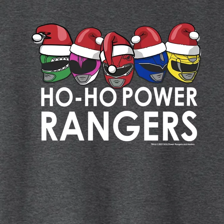 Power Rangers Christmas Group Shot Line Up Hoho Rangers Funny Gift Women's Crop Top Tee