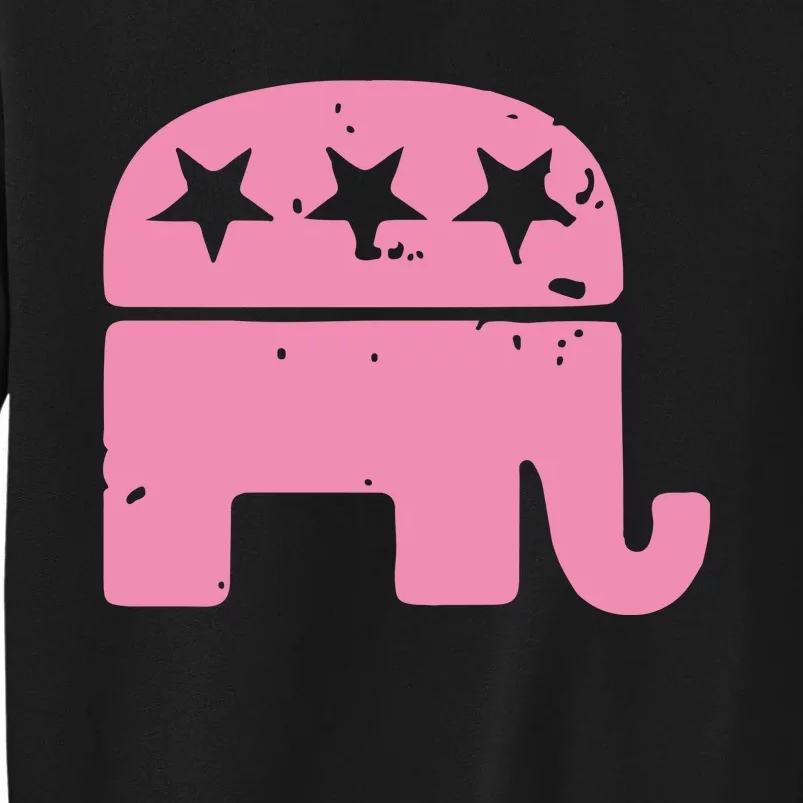 Pink Republican Cute Gop Elephant Christmas Tall Sweatshirt