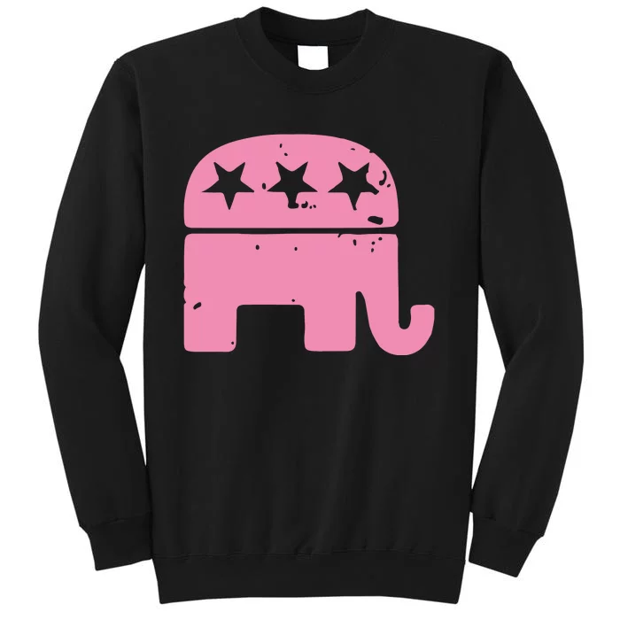 Pink Republican Cute Gop Elephant Christmas Tall Sweatshirt