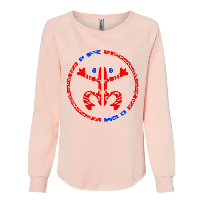 Puerto Rico Coqui Frog Taino Boricua Tradition Womens California Wash Sweatshirt