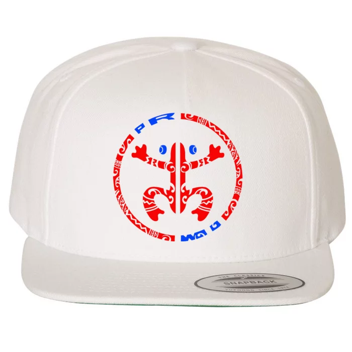 Puerto Rico Coqui Frog Taino Boricua Tradition Wool Snapback Cap