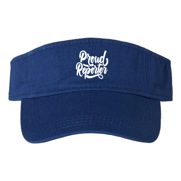 Proud Reporter Correspondent Press Member Journalist Great Gift Valucap Bio-Washed Visor