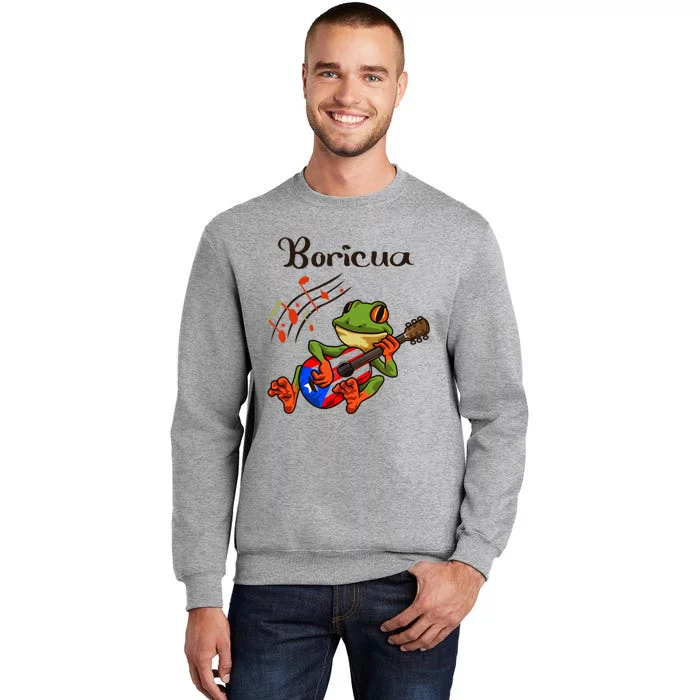 Puerto Rico Coqui Frog Puerto Rican Music Tall Sweatshirt