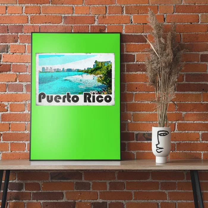 Puerto Rico Caribbean Retro Poster Poster