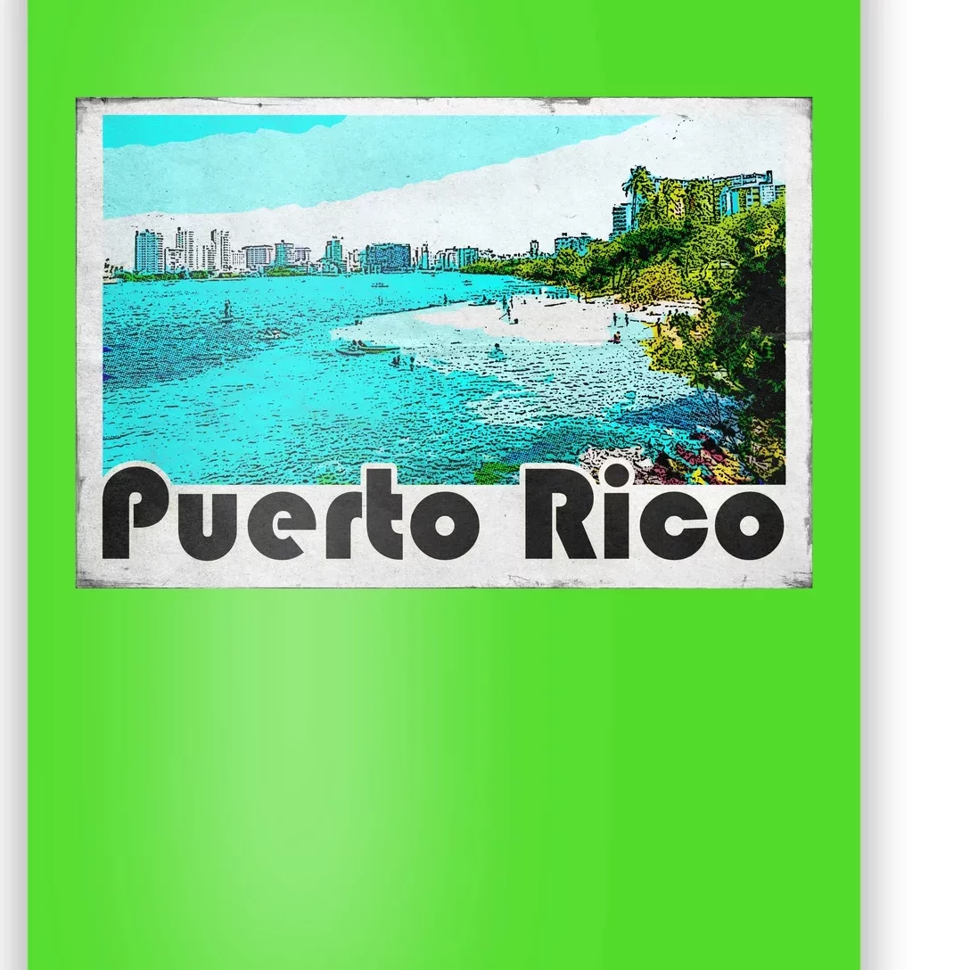 Puerto Rico Caribbean Retro Poster Poster