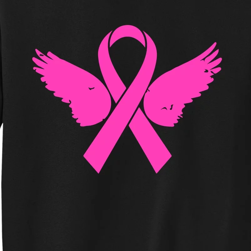 Pink Ribbon Cancer Day Breast Cancer Awareness Tall Sweatshirt