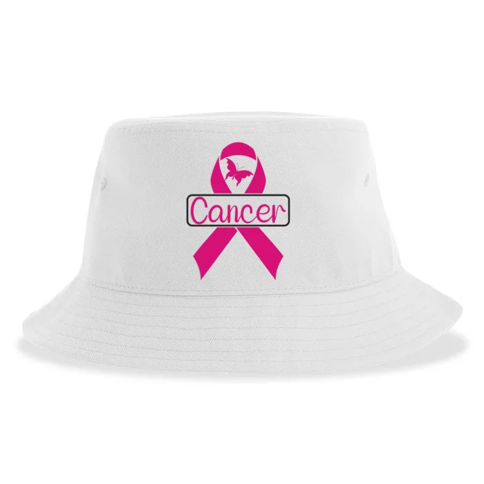 Pink Ribbon Cancer Day Breast Cancer Awareness Sustainable Bucket Hat