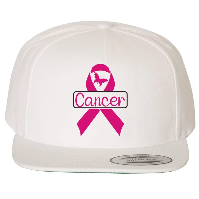 Pink Ribbon Cancer Day Breast Cancer Awareness Wool Snapback Cap