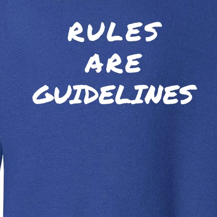 Punk Rock Concert Rules Are Guidelines Letter Print Graphic Gift Toddler Sweatshirt