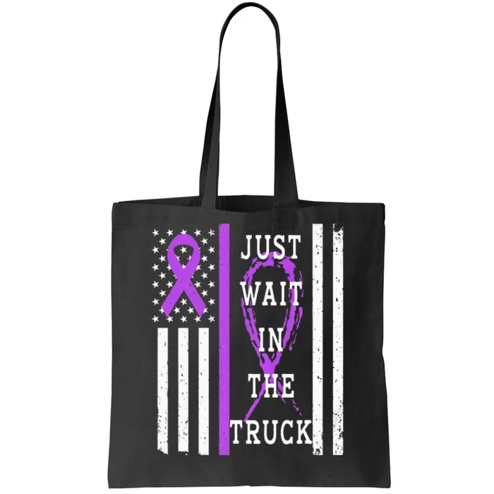 Purple Ribbon Cancer Awareness Day Support and Stand Strong Tote Bag