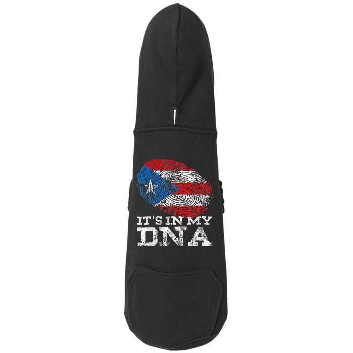 Puerto Rico DNA Celebrating Hispanic Heritage Month Doggie 3-End Fleece Hoodie