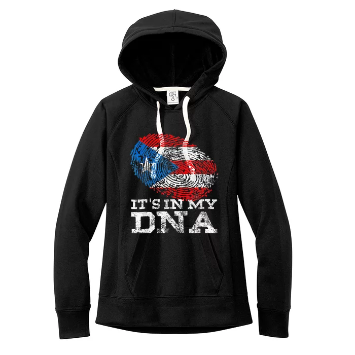 Puerto Rico DNA Celebrating Hispanic Heritage Month Women's Fleece Hoodie