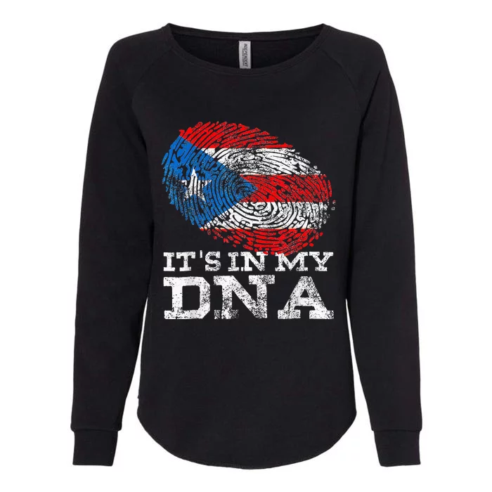 Puerto Rico DNA Celebrating Hispanic Heritage Month Womens California Wash Sweatshirt