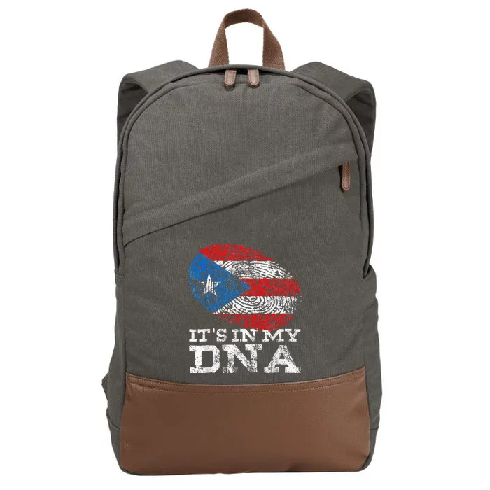 Puerto Rico DNA Celebrating Hispanic Heritage Month Cotton Canvas Backpack