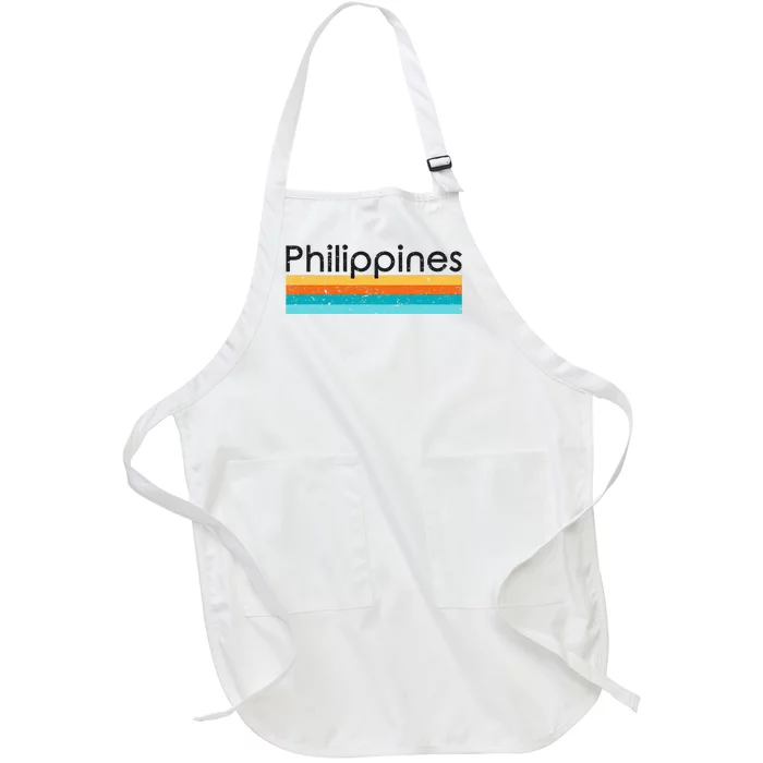 Philippines Retro Design Full-Length Apron With Pocket