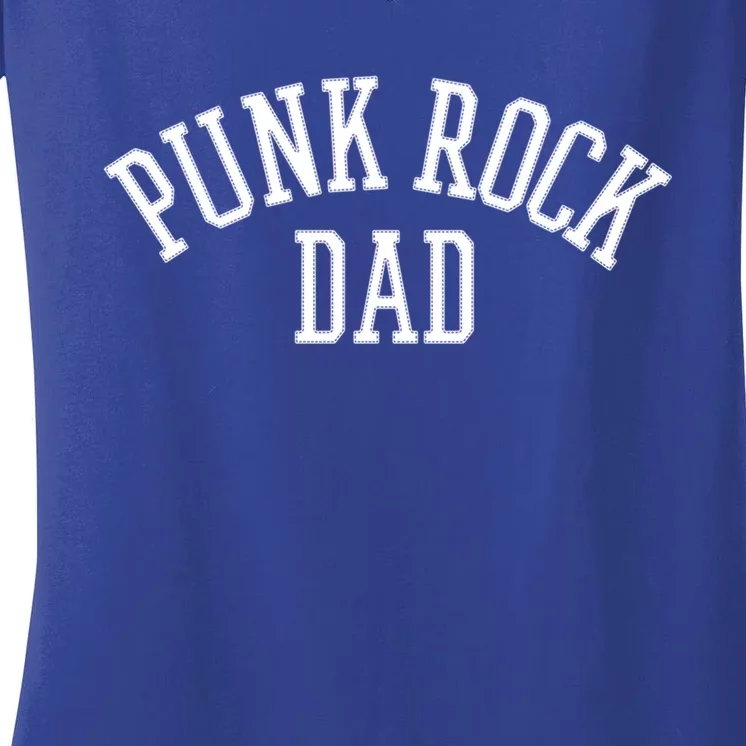 Punk Rock Dad Gift Tattoos Punker Rocker Ska Band Music Funny Gift Women's V-Neck T-Shirt