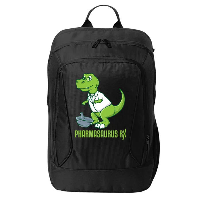 Pharmasaurus Rx Dinosaur Pharmacist Meds Dispensary Pills Cool Gift City Backpack