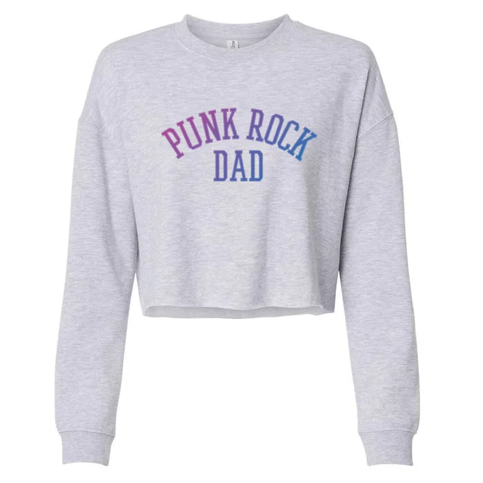 Punk Rock Dad Gift Tattoos Punker Rocker Ska Band Music Funny Gift Cropped Pullover Crew