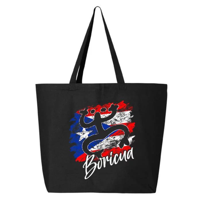 Puerto Rico Distressed Rican Roots Coqui Taino Boricua Frog 25L Jumbo Tote