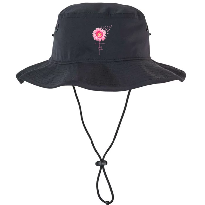 Pink Ribbon Daisy Faith Breast Cancer Awareness Month Gift Legacy Cool Fit Booney Bucket Hat