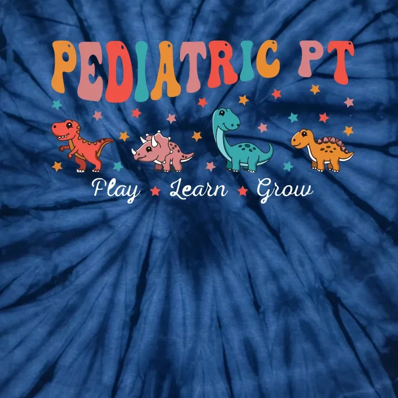 Pediatric Retro Dinosaur PT Physical Therapy Therapist Tie-Dye T-Shirt