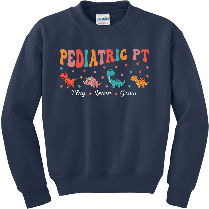 Pediatric Retro Dinosaur PT Physical Therapy Therapist Kids Sweatshirt