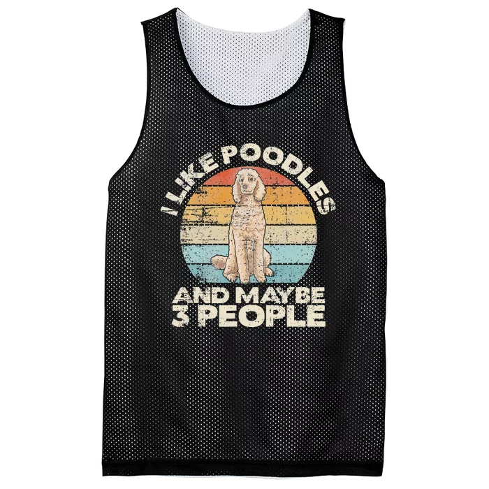 Poodle Retro Dog Lover Funny Poodle Mesh Reversible Basketball Jersey Tank