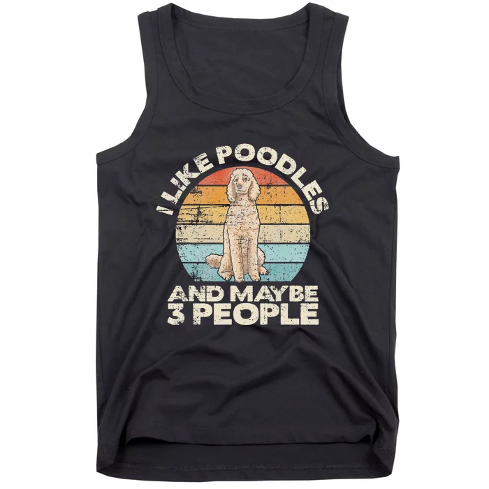 Poodle Retro Dog Lover Funny Poodle Tank Top