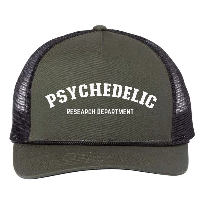 Psychedelic Research Department Funny Psychedelic Retro Rope Trucker Hat Cap