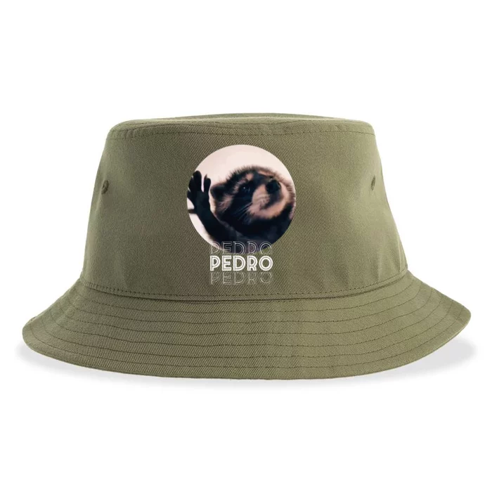 Pedro Racoon Dance Popular Internet Meme Mapache Dance Sustainable Bucket Hat