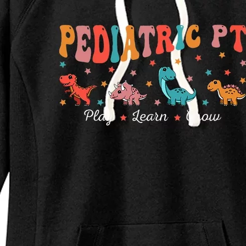 Pediatric Retro Dinosaur PT Physical therapy Therapist Women's Fleece Hoodie