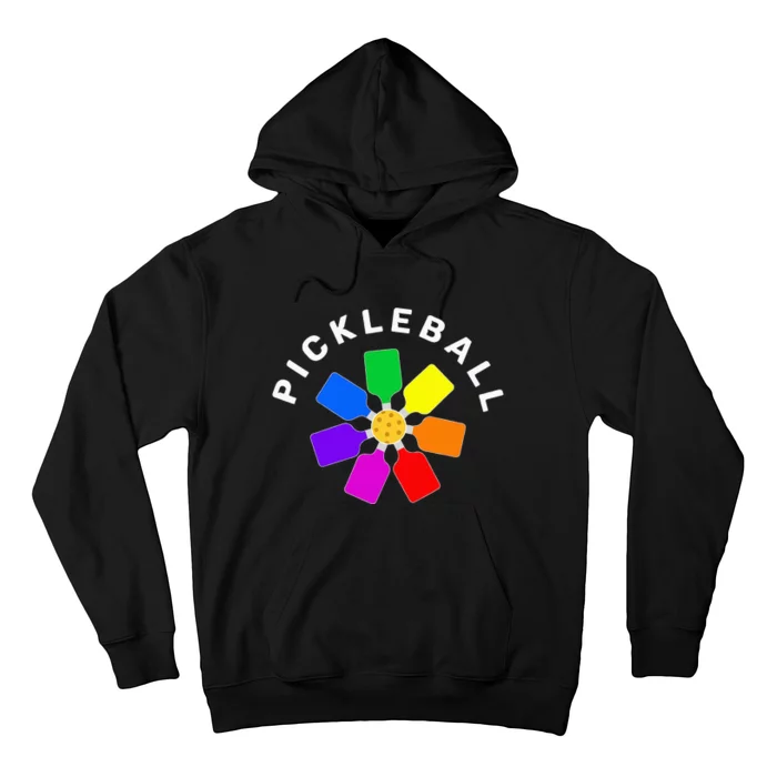 Pickleball Rainbow Design Pickleball Lover Hoodie