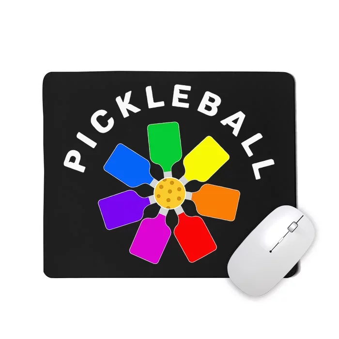 Pickleball Rainbow Design Mousepad