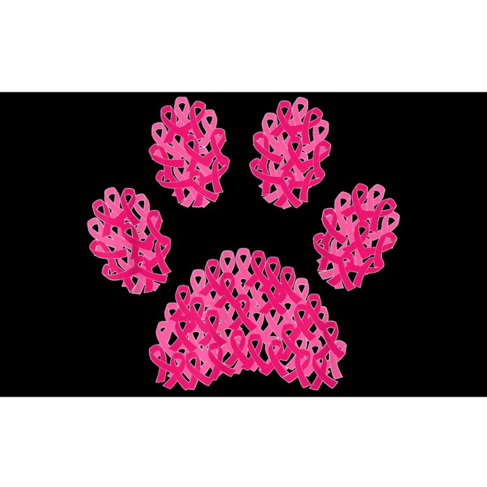 Pink Ribbon Dog Paw Print Breast Cancer Awareness Puppy Love Bumper Sticker