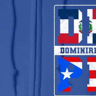 Puerto Rican Dominican Republic Dominirican Flag Pride Cute Gift Full Zip Hoodie