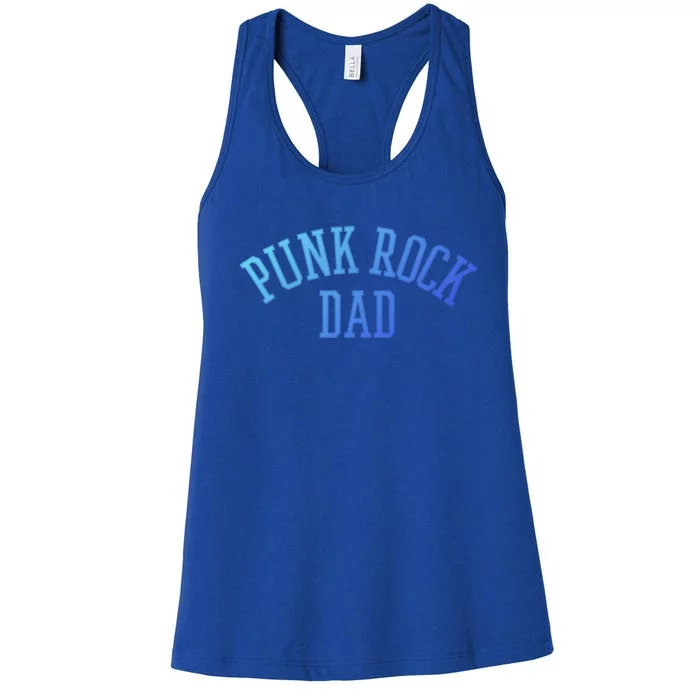 Punk Rock Dad Gift Tattoos Punker Rocker Ska Band Music Funny Gift Women's Racerback Tank